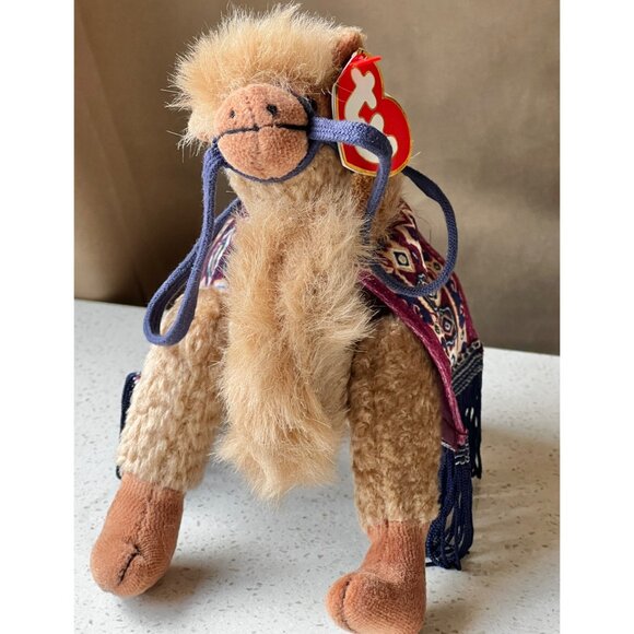 Ty Beanie Babies Humpback Camel Plush Toy With Decorative Blanket & Fringe - 8" - Picture 4 of 11